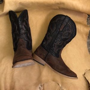 Roper kids square toe cowboy boots